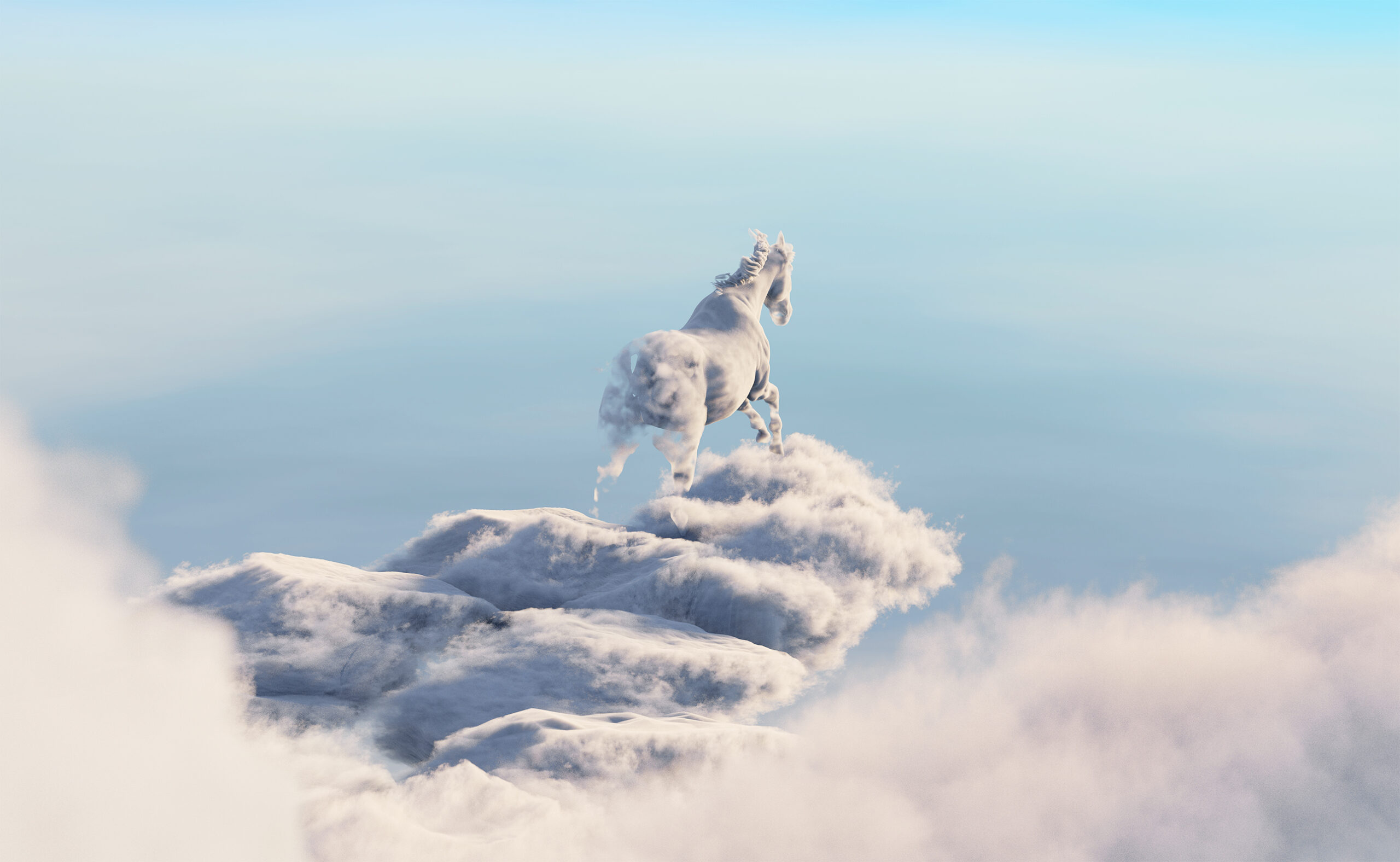 Un cheval de nuage parcourt le ciel