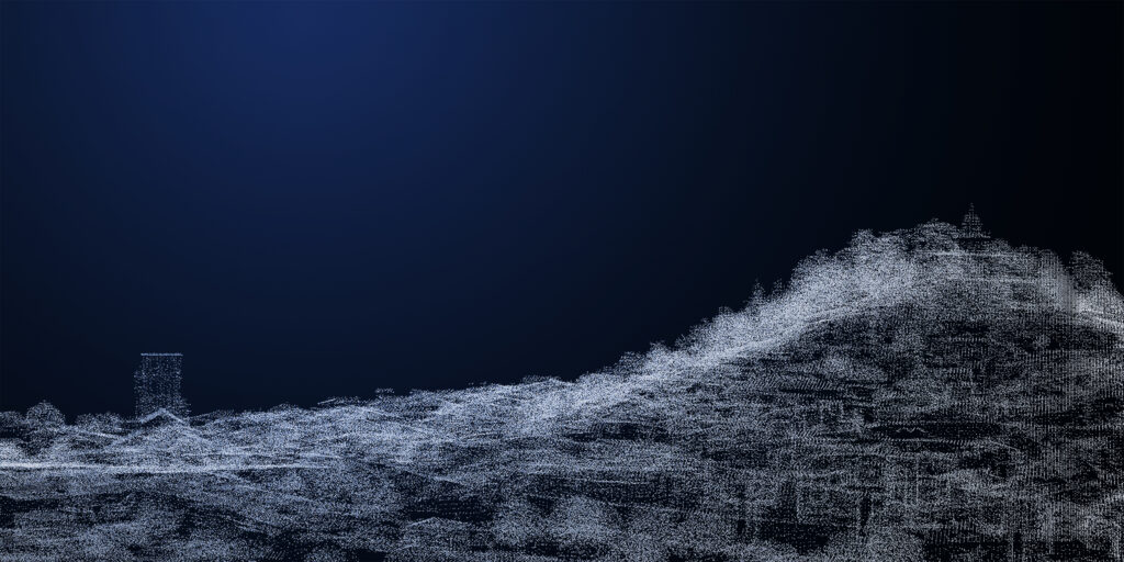 Forcalquier en nuage de point LIDAR