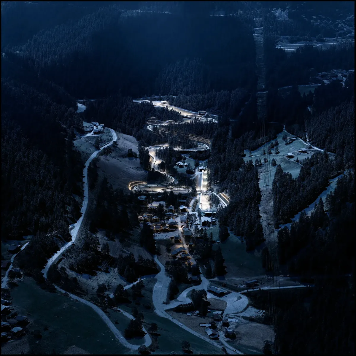 Piste de bobsleigh de la Plagne